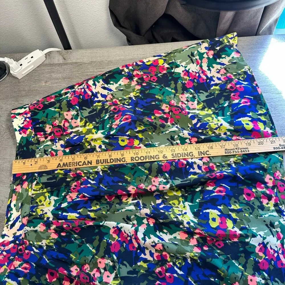J. Crew Floral Printed A-Line Skirt Size 4 Whimsical Indie Sleaze